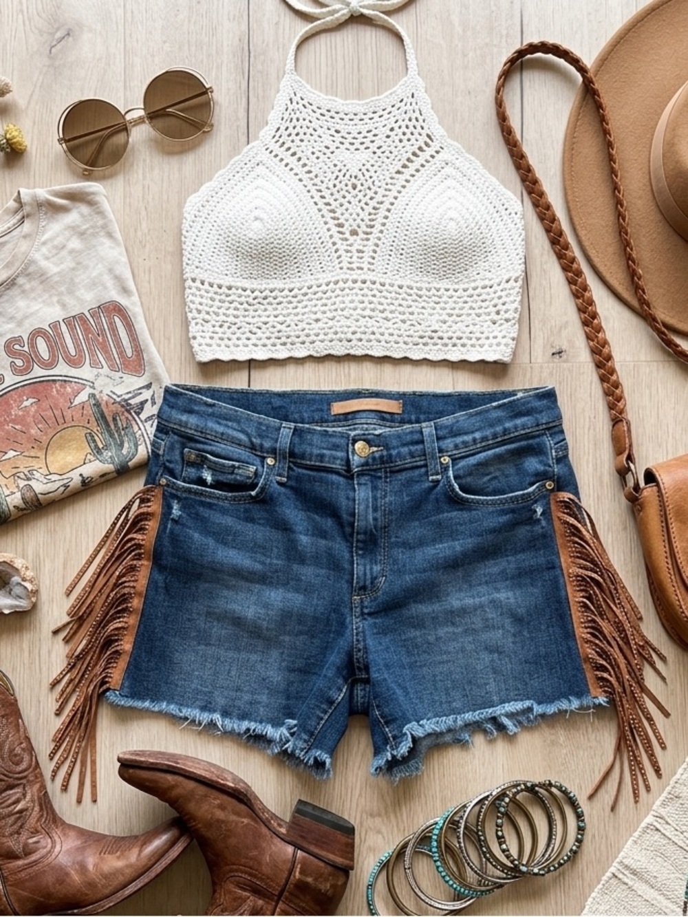 Joe’s Jeans Fringe Embellished Jean Shorts